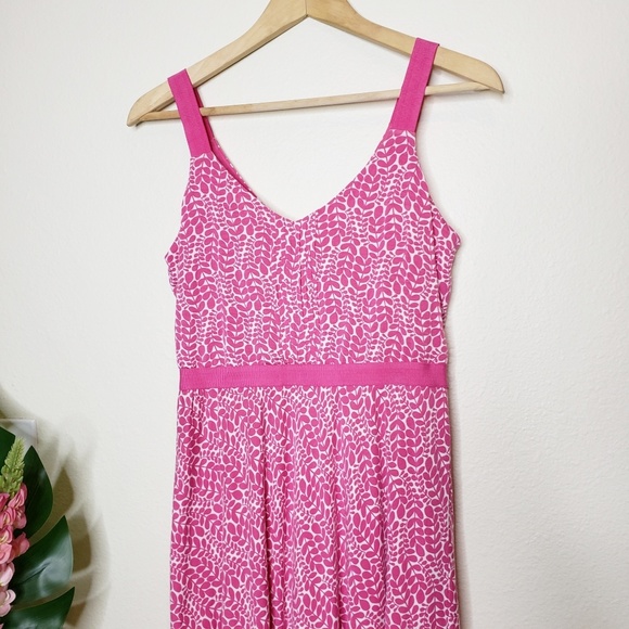 Boden Jemma Jersey Dress Pink & White - Picture 2 of 6